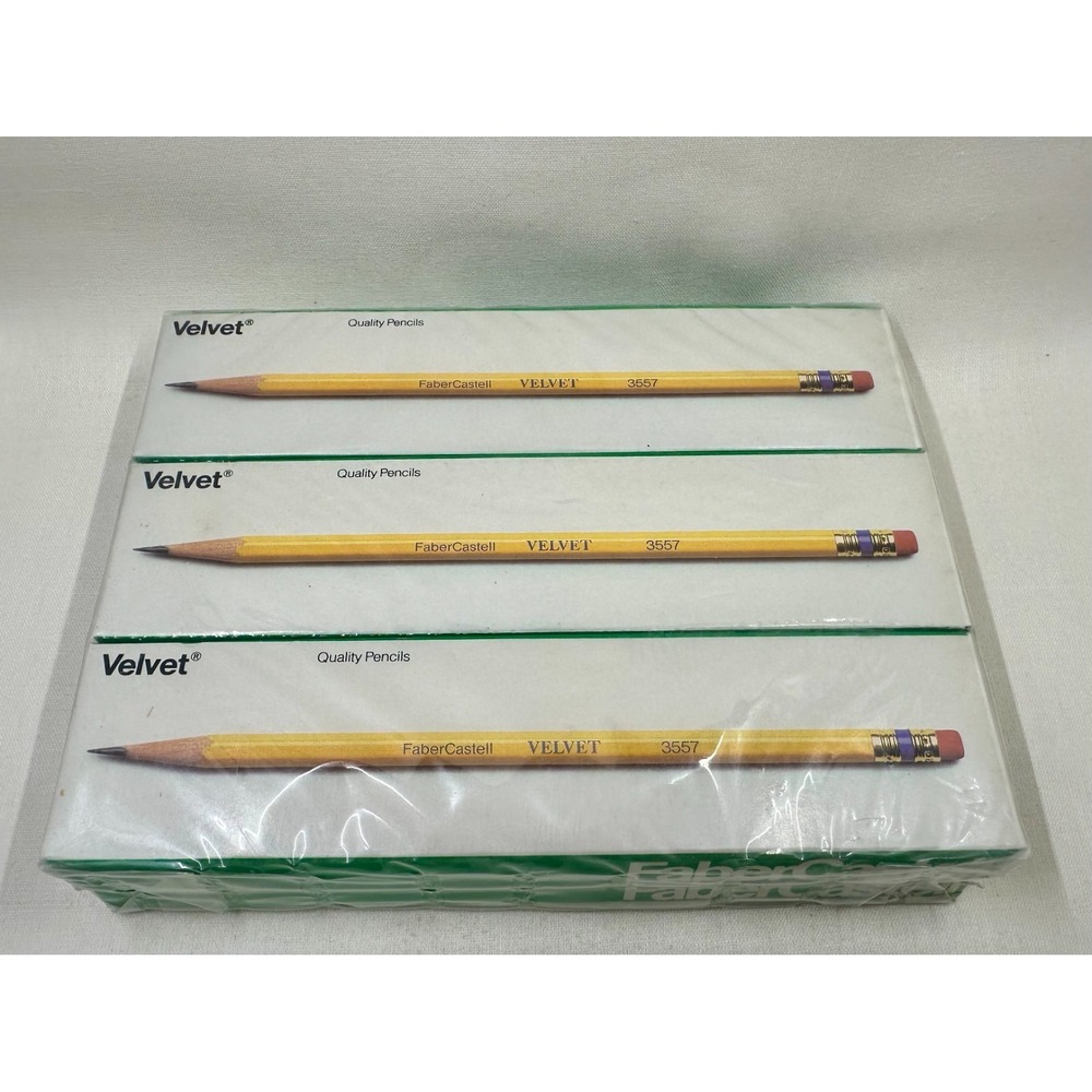 144 vintage NOS Velvet Faber Castell Pencils  pencil 12 box x 12 lot Medium Firm